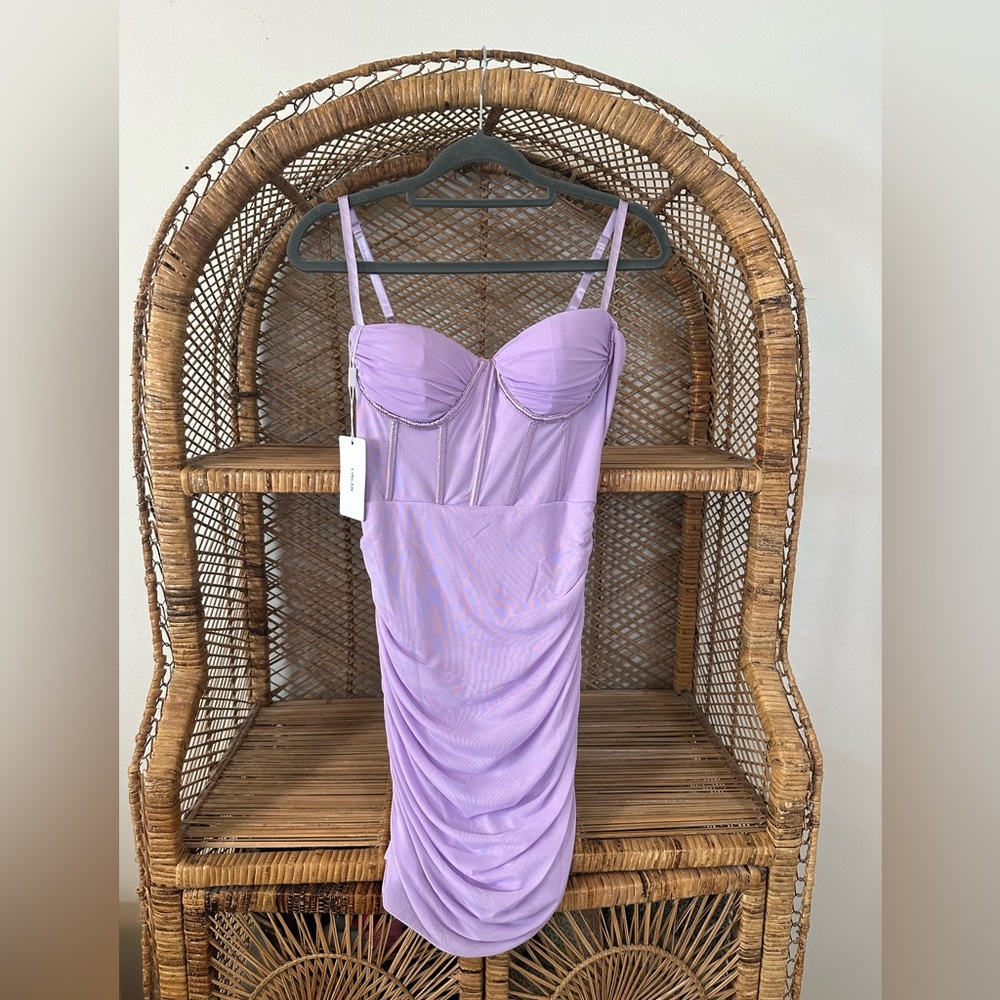Purple lavender cocktail dress